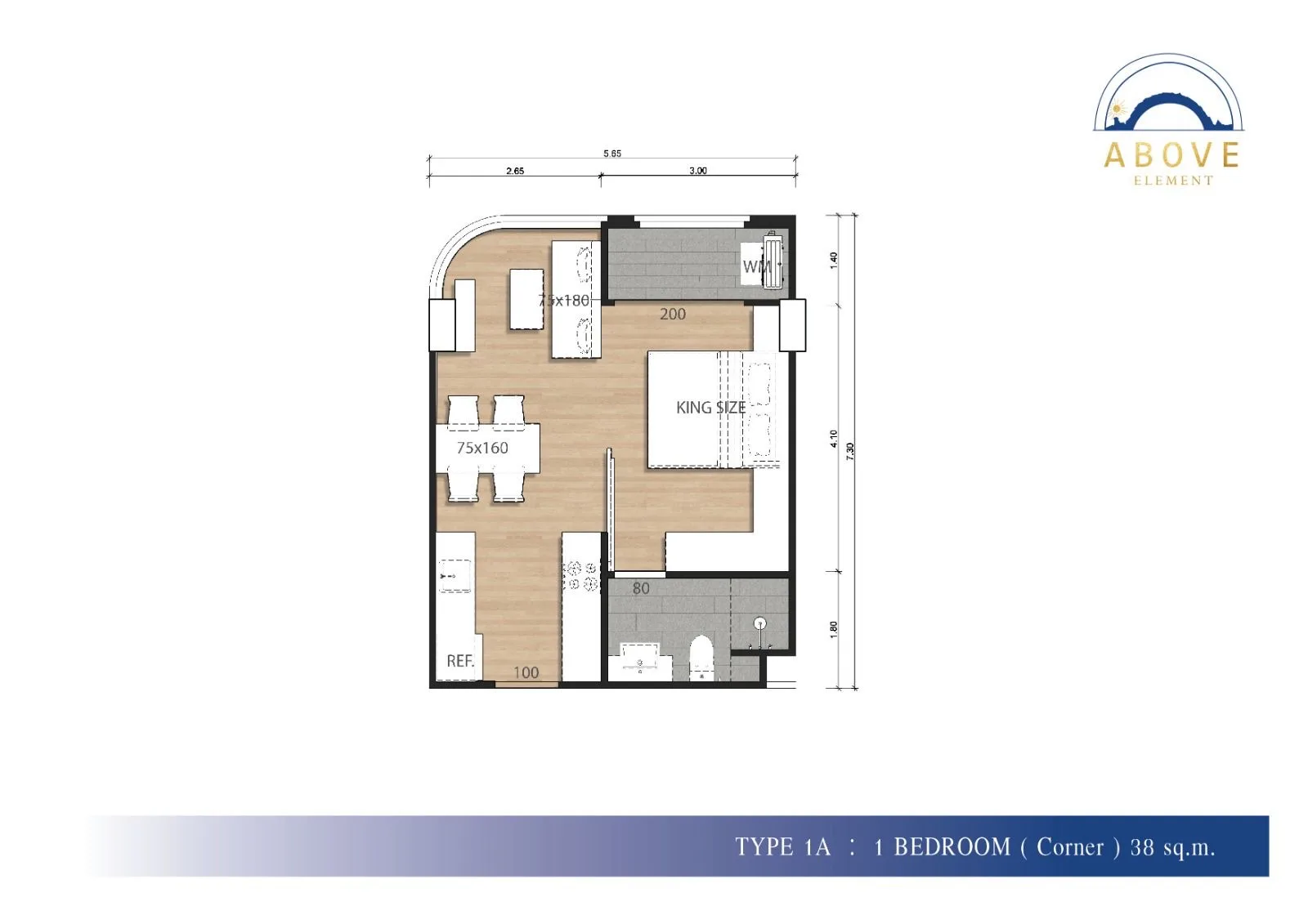 Above Element Bang Tao – 1-Bedroom Corner Resale Condo, 38 sqm — photo 1