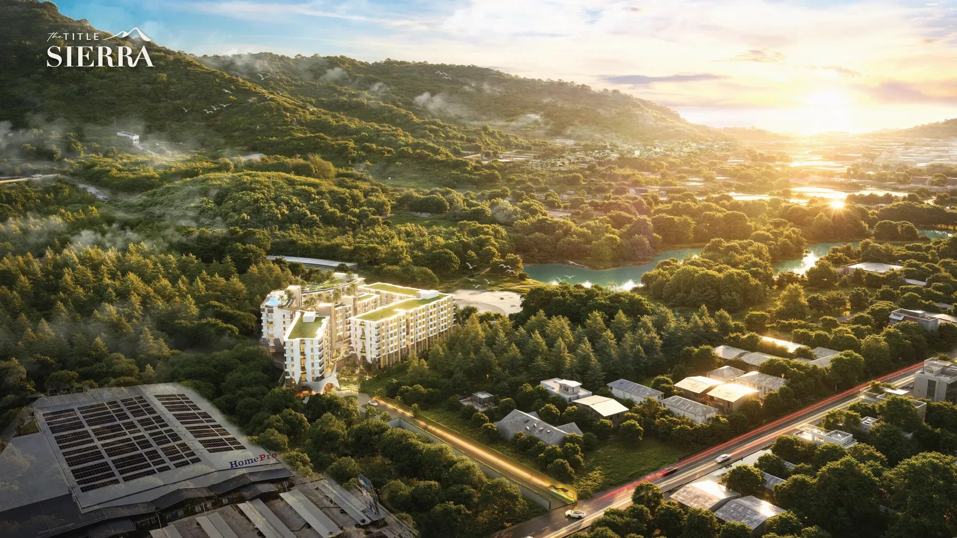 The Title Sierra, Phuket: Drone view with mountains