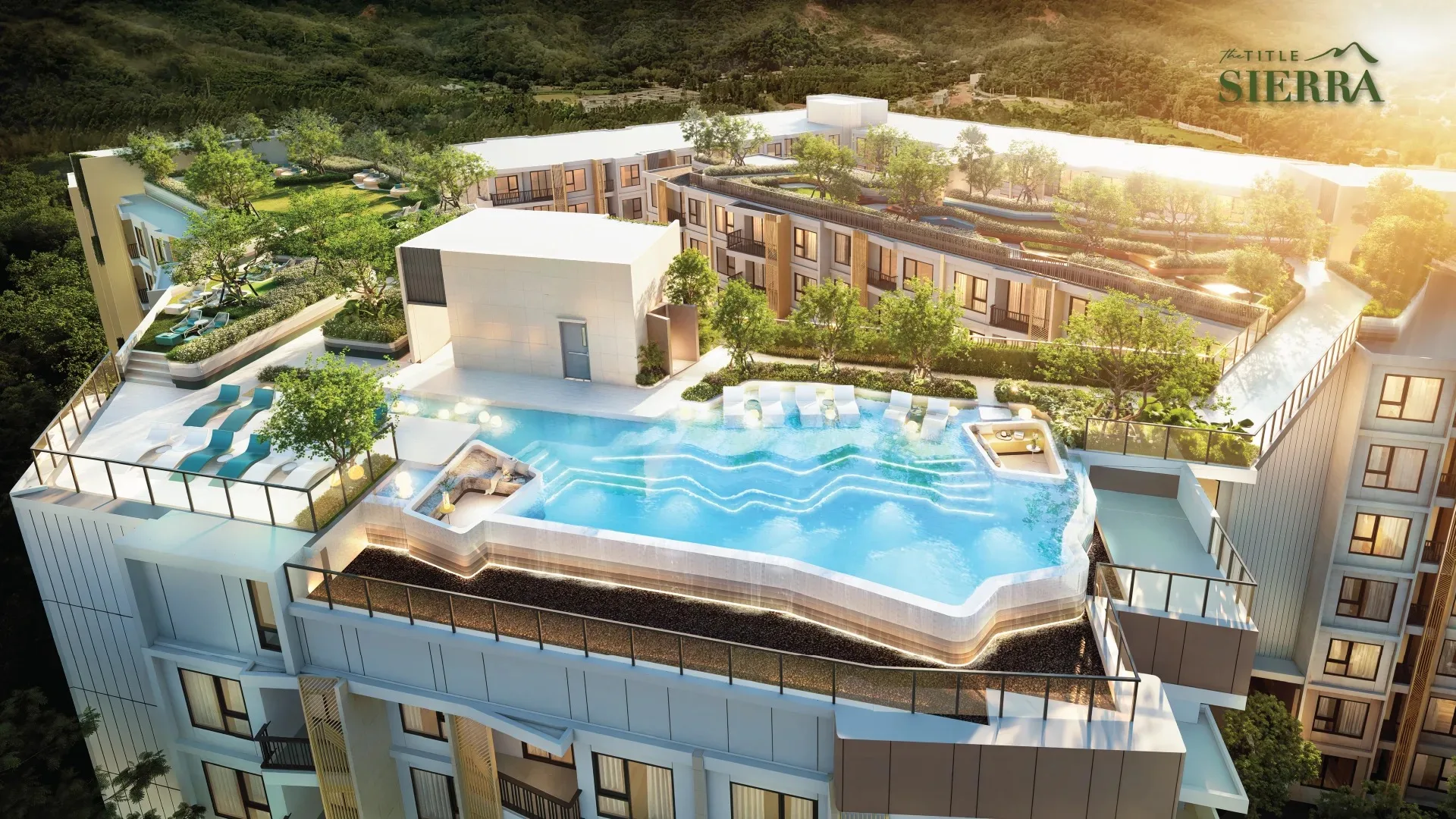 The Title Sierra, Phuket: Rooftop pool aerial