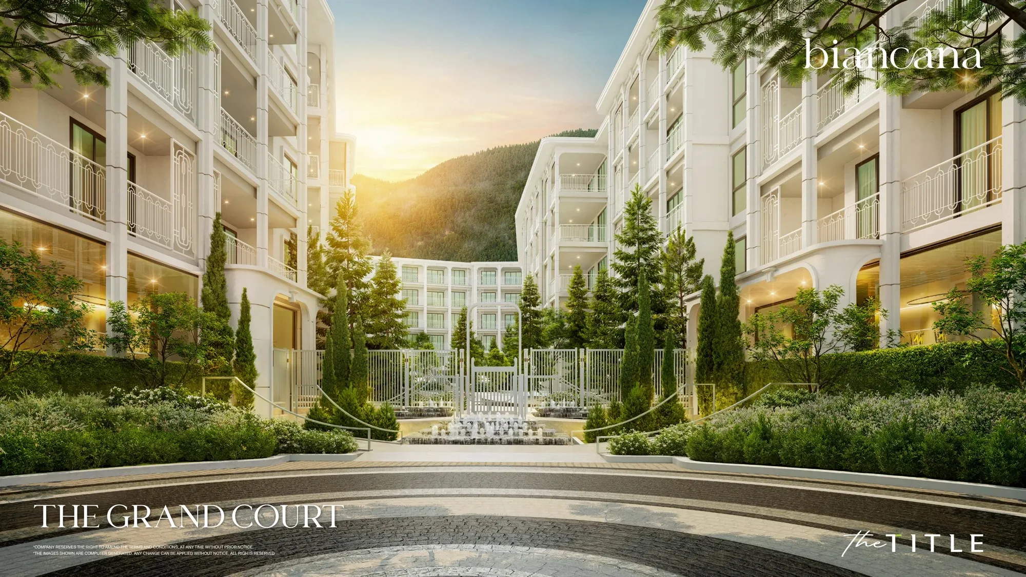 Biancana Surin, Phuket: Grand court between buildings