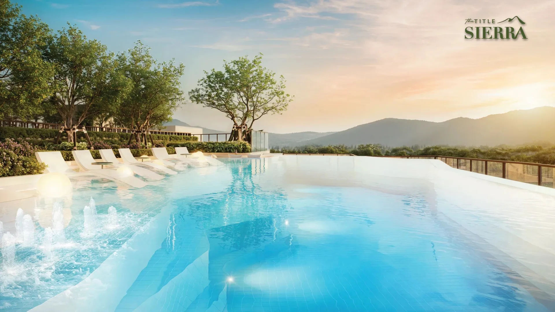 The Title Sierra, Phuket: Rooftop pool with mountain view
