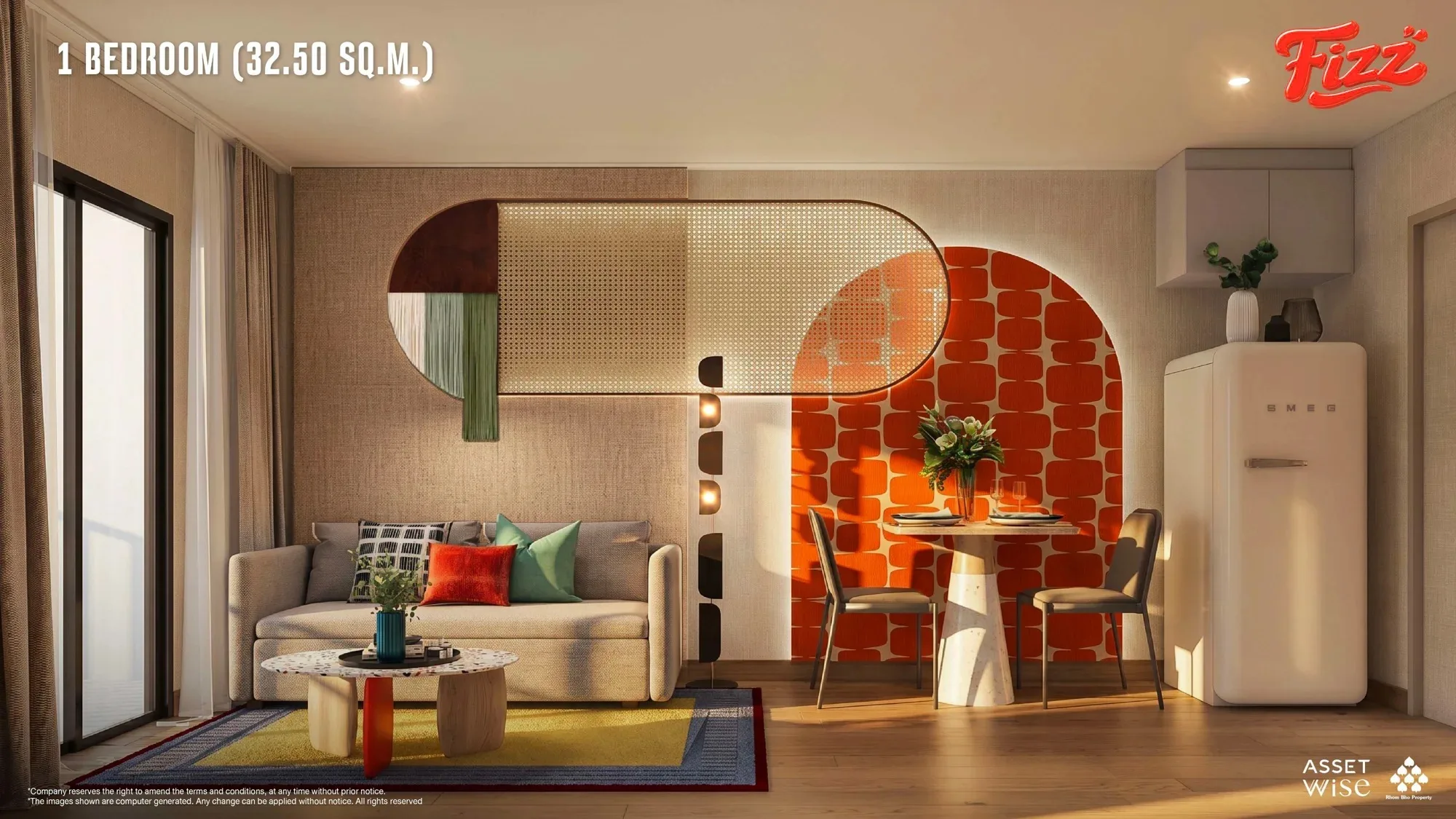 Fizz Kata, Phuket: 1 Bedroom 32.5 sq.m. living area