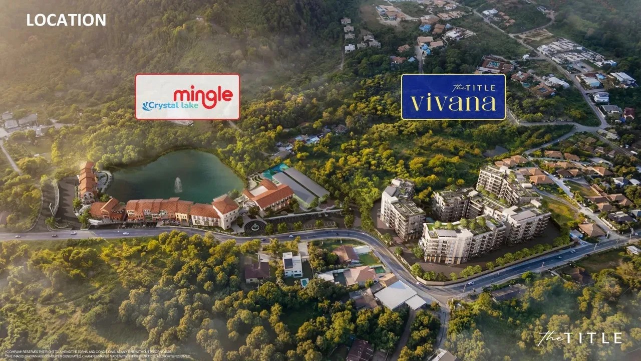 The Title Vivana, Phuket: Location aerial next to Mingle Crystal Lake