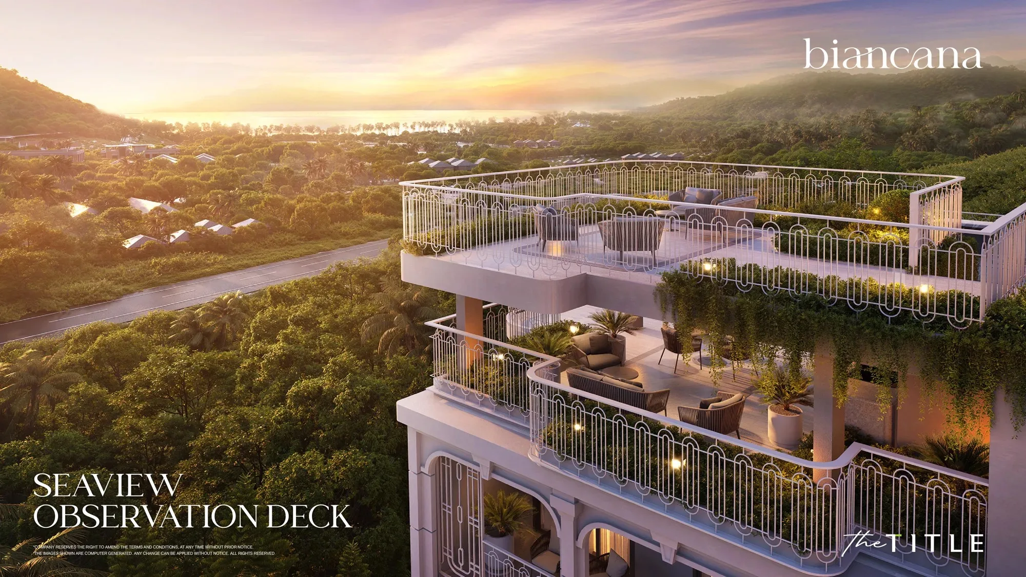 Biancana Surin, Phuket: Rooftop seaview deck