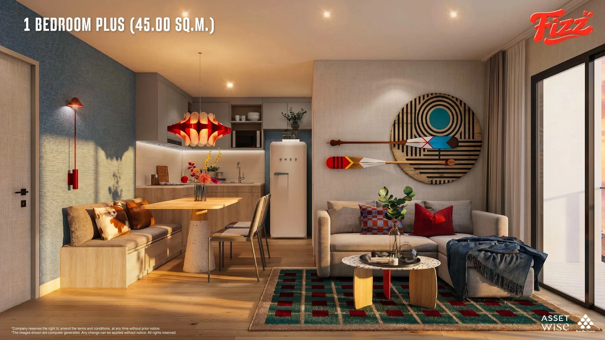 Fizz Kata, Phuket: 1 Bedroom Plus 45 sq.m. living and kitchen
