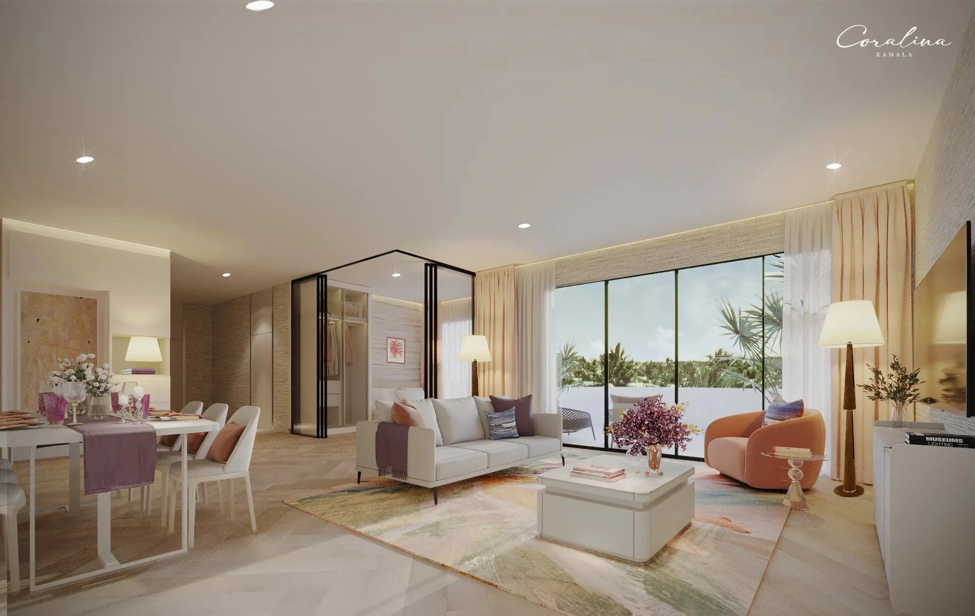 Coralina Kamala, Phuket: 2 Bed Plus penthouse 91 sq.m. living room