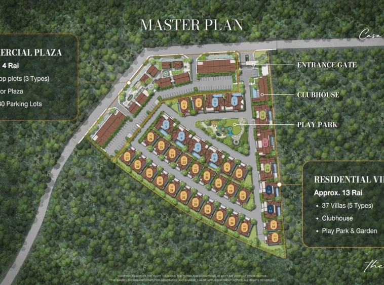 Casa de Monte, Phuket: master plan