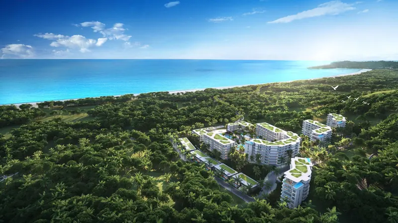 Ayana Heights residences on a hillside above Layan, Phuket (developer render)